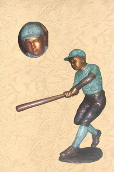 Baseball Player Batter Bronze Statue Memorial Tribute Sculptures